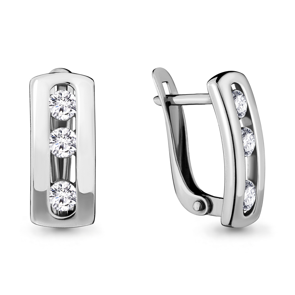 43436 Серьги из Серебра с фианитами