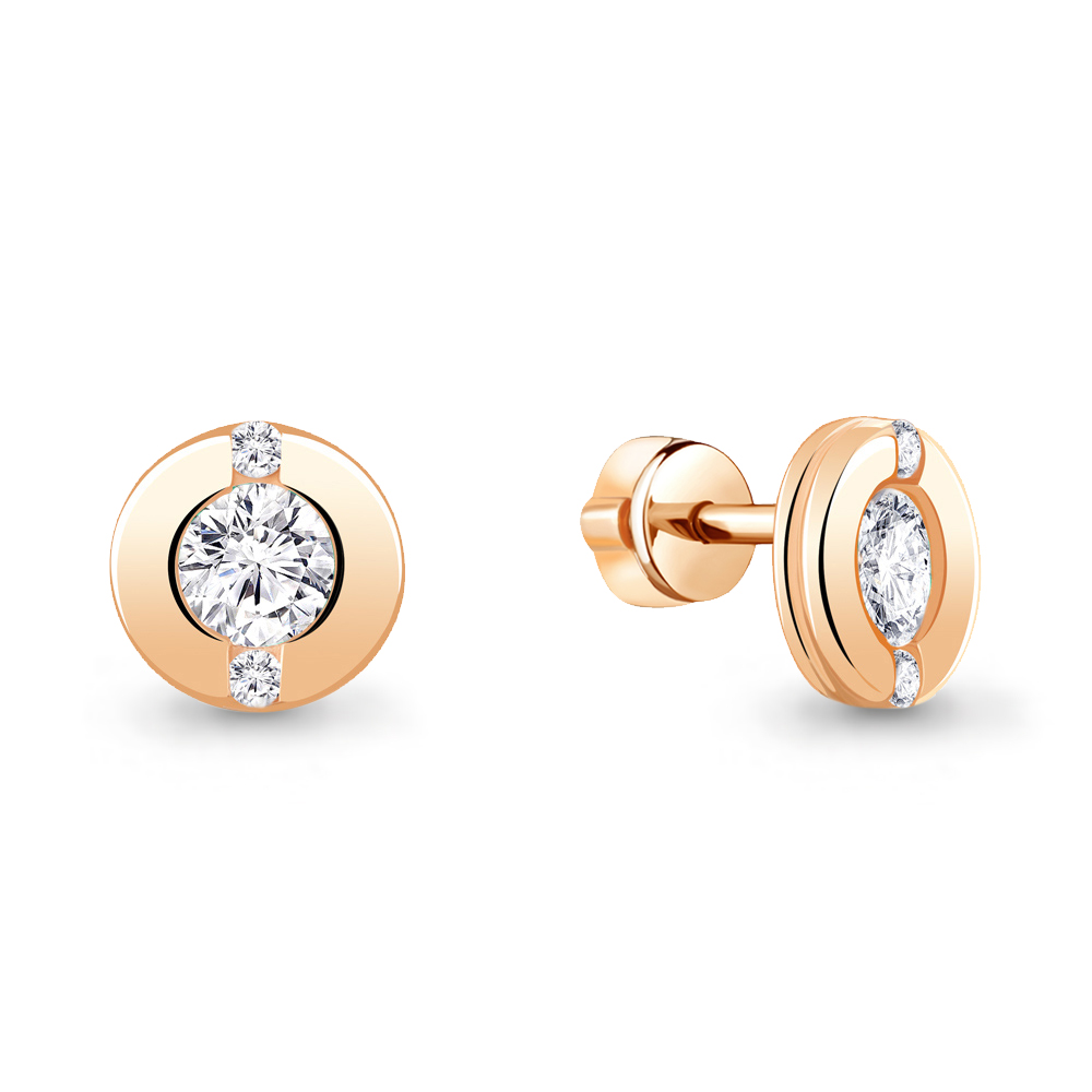 434721А Серьги из Золота с фианитами