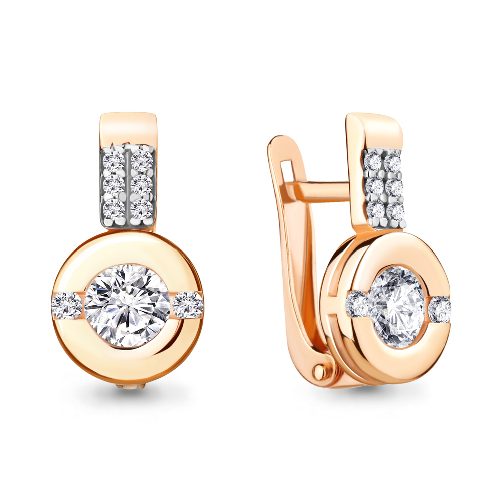 434731А Серьги из Золота с фианитами