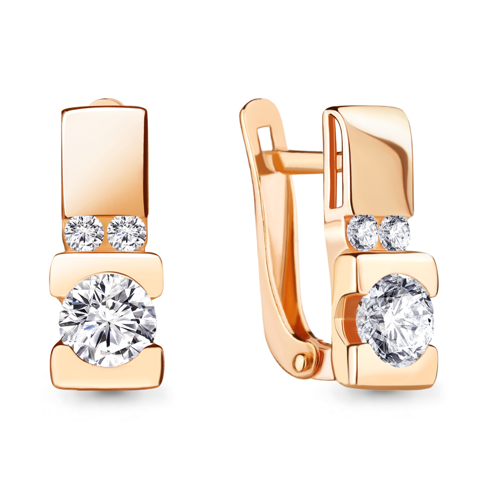 434761А Серьги из Золота с фианитами