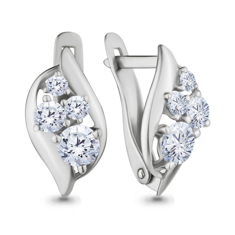 43534 Серьги из Серебра с фианитами