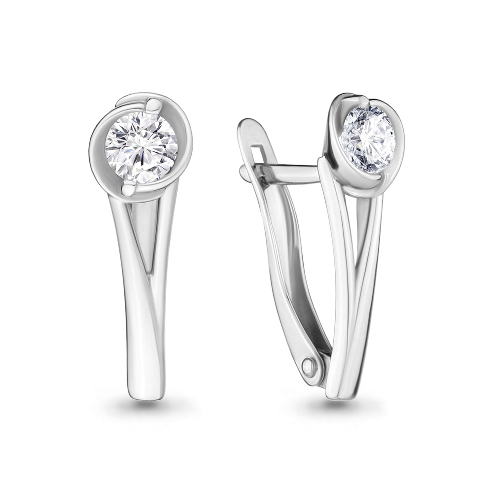 43622 Серьги из Серебра с фианитами