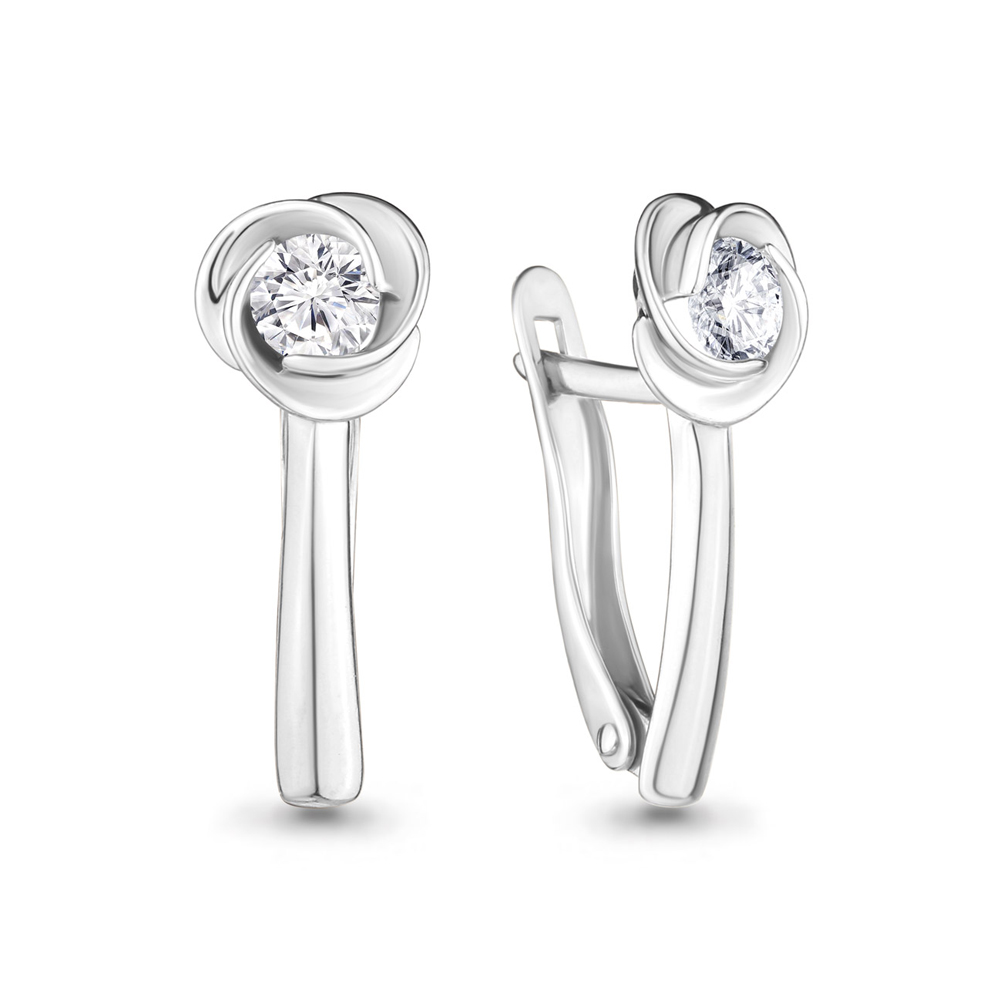 43623 Серьги из Серебра с фианитами