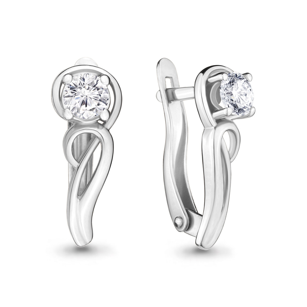 43626 Серьги из Серебра с фианитами