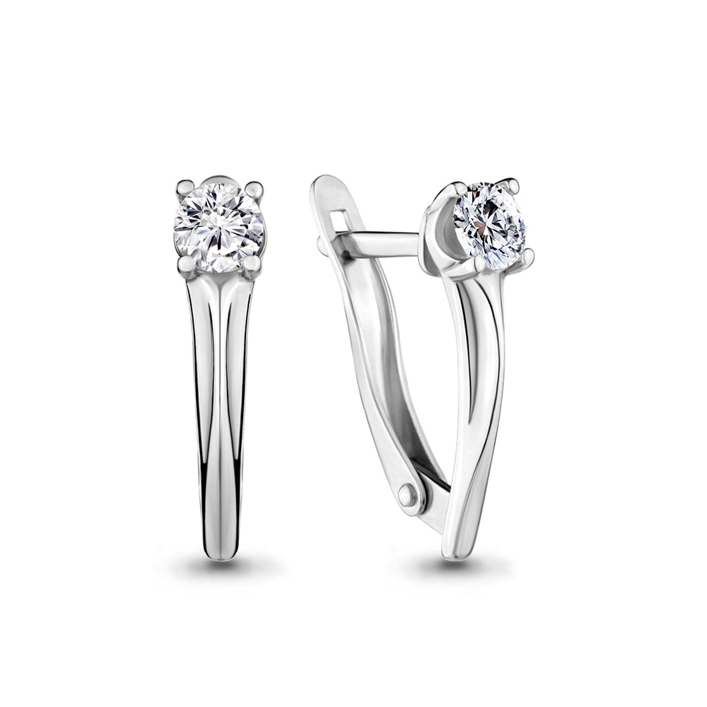 436271 Серьги из Серебра с фианитами