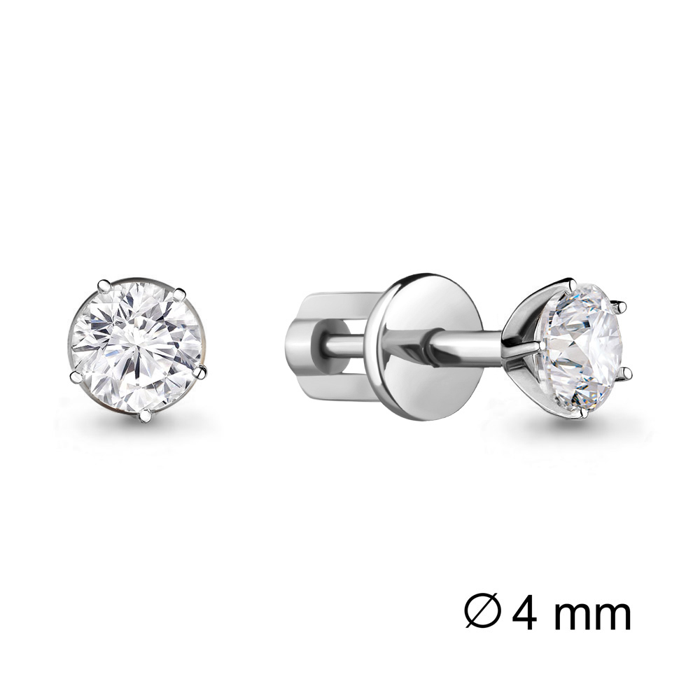 436431А Серьги из Серебра с фианитами