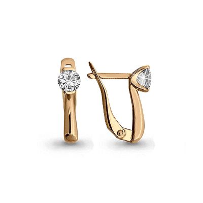 436571 Серьги из Золота с фианитами