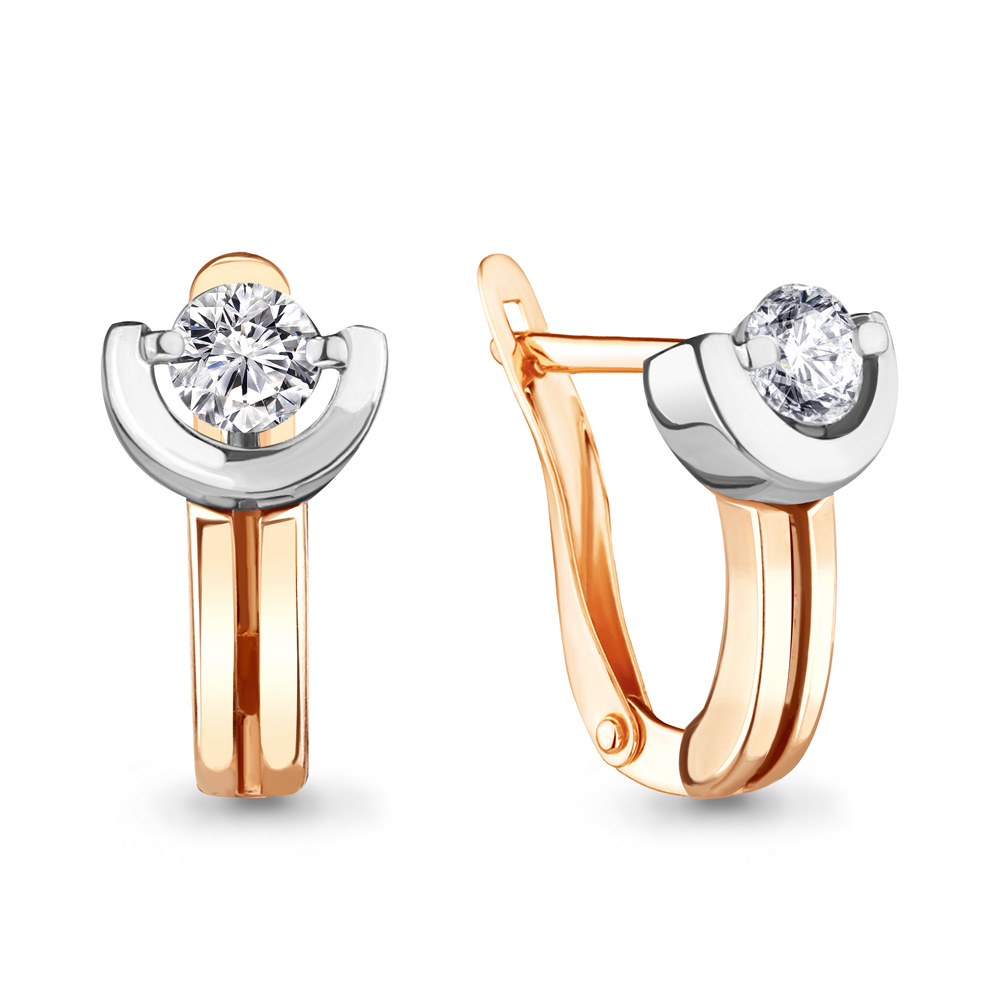 43856 Серьги из Золота с фианитами