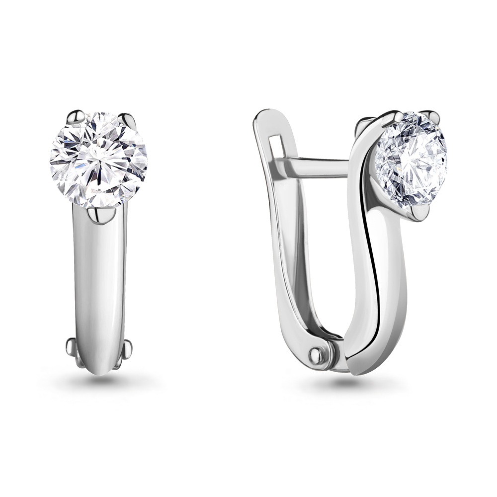 438601 Серьги из Серебра              с фианитами