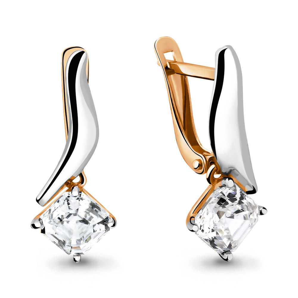 439471 Серьги из Золота с фианитами