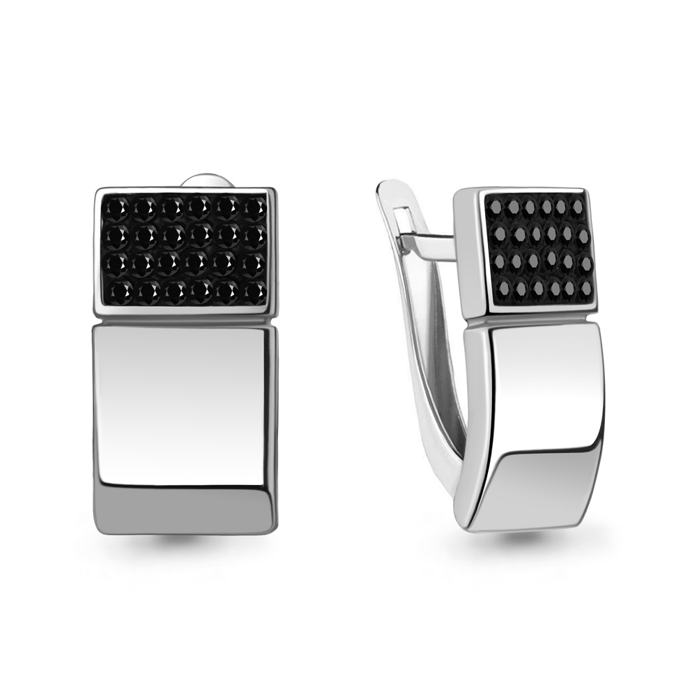 43976Ч Серьги из Серебра с стёклами