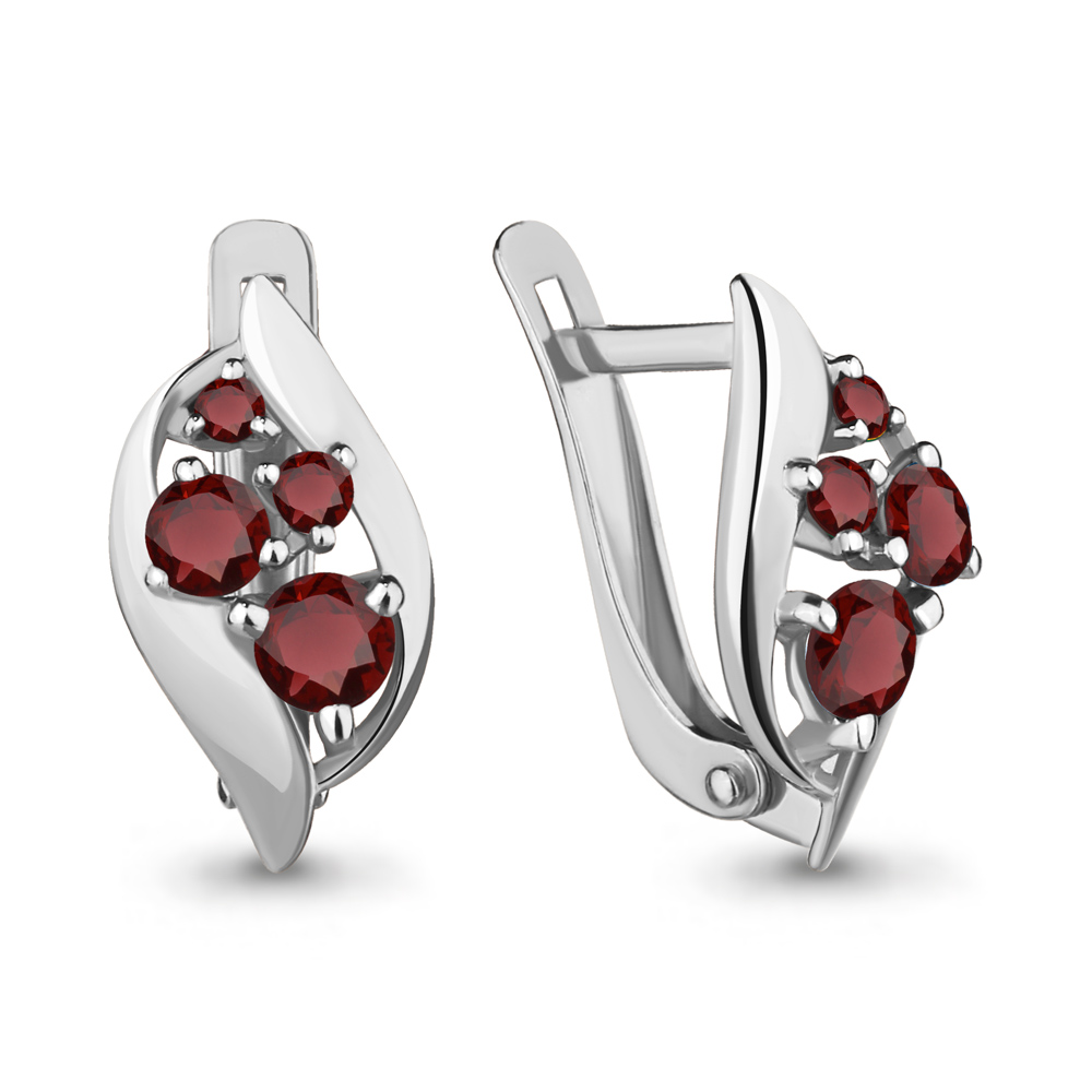 4402903 Серьги из Серебра с гранатами