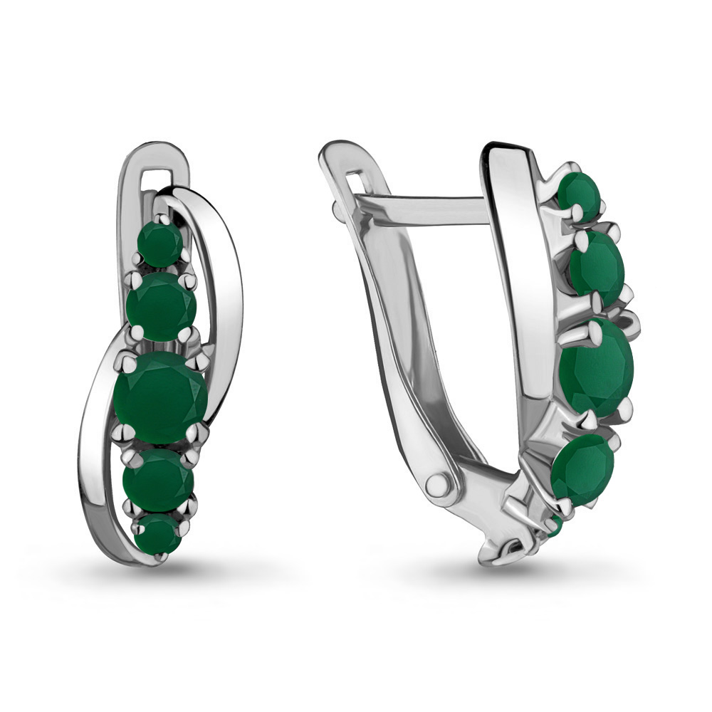 4403309 Серьги из Серебра с агатами