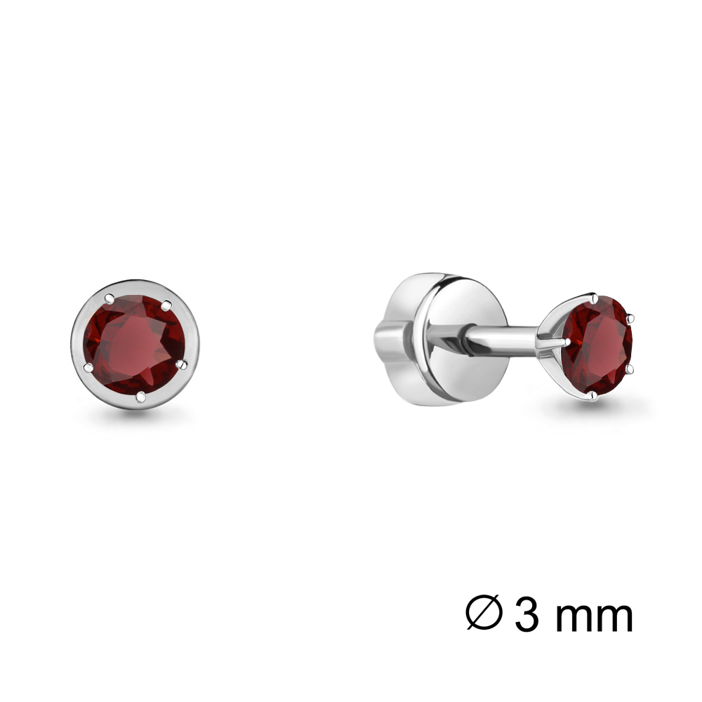 4403503 Серьги из Серебра с гранатами