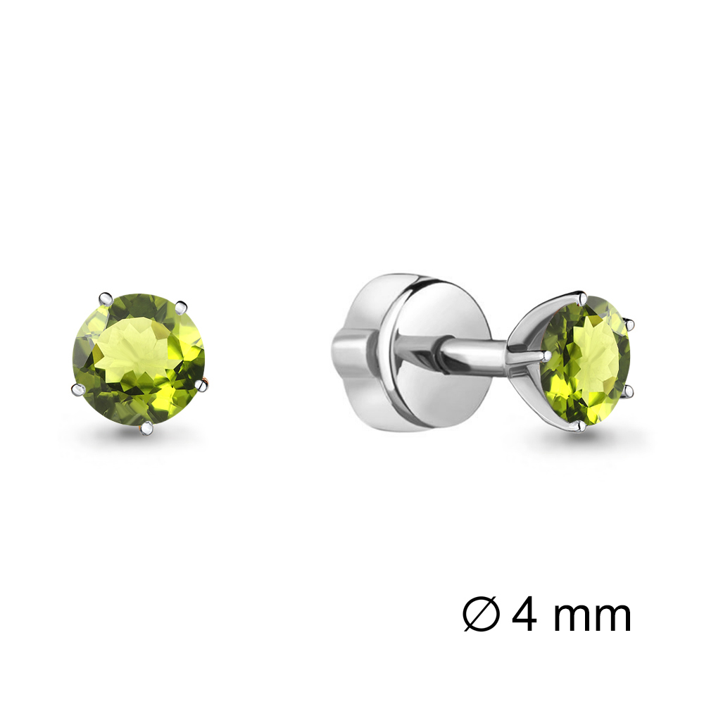 4403607 Серьги из Серебра с хризолитами