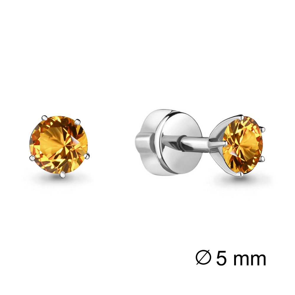 4403706 Серьги из Серебра с цитринами