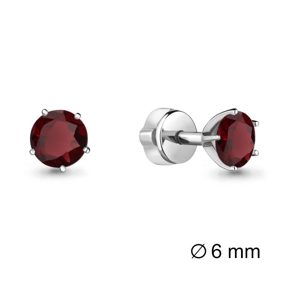4403803 Серьги из Серебра с гранатами