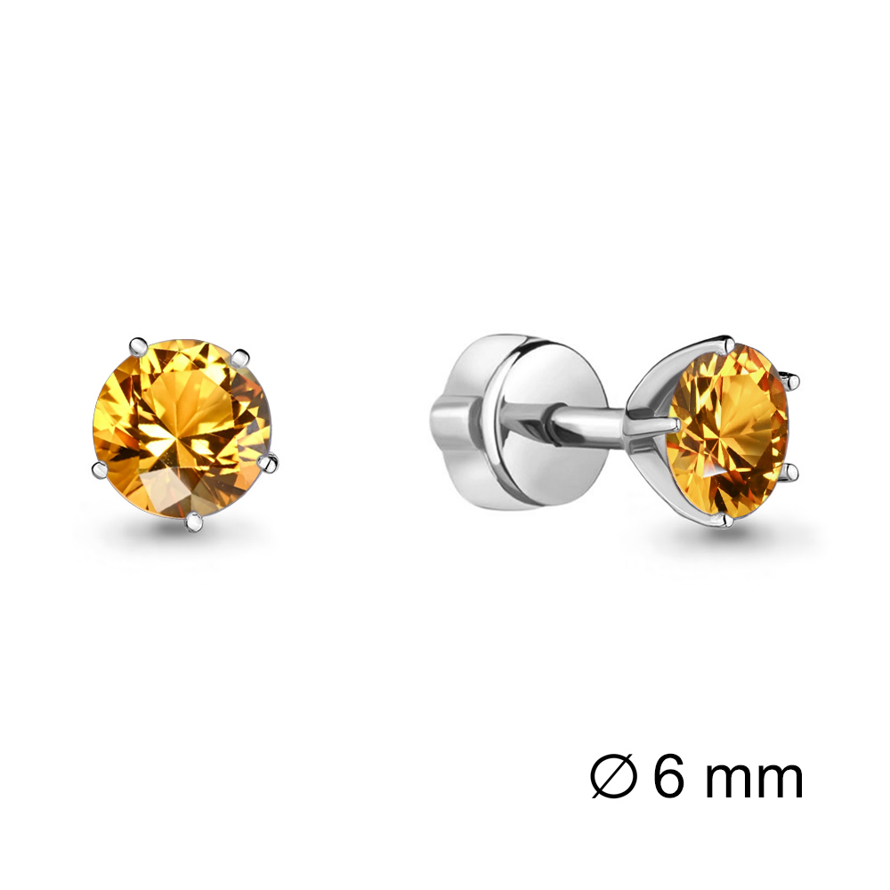 4403806 Серьги из Серебра с цитринами