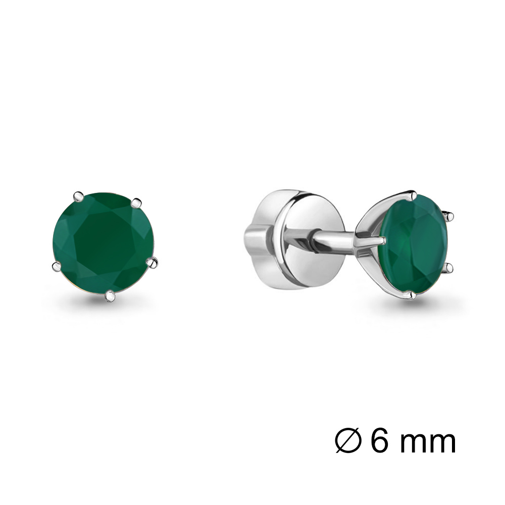 4403809 Серьги из Серебра с агатами