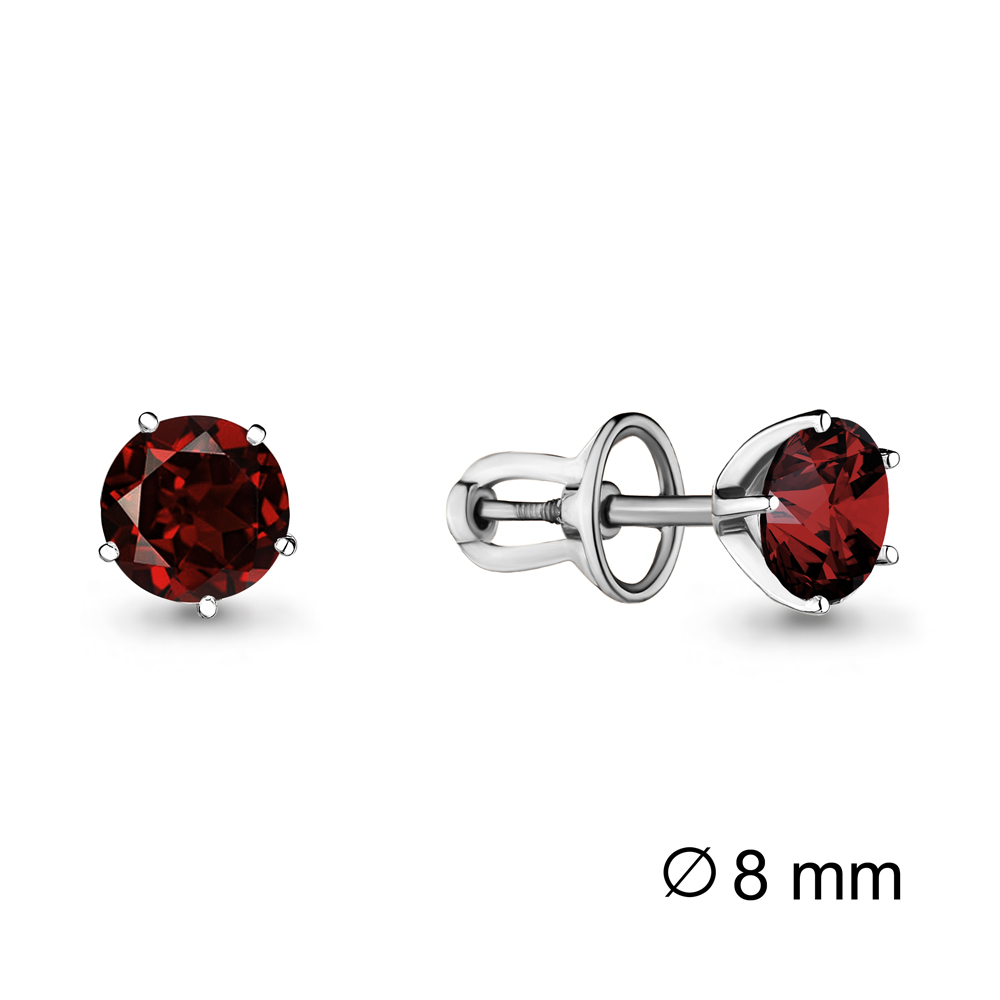 4404003 Серьги из Серебра с гранатами