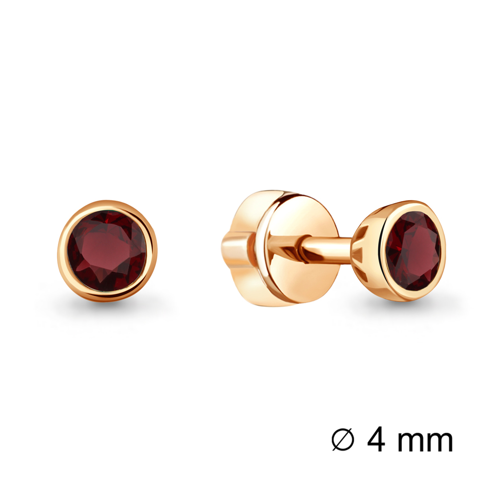 4407103 Серьги из Золота с гранатами