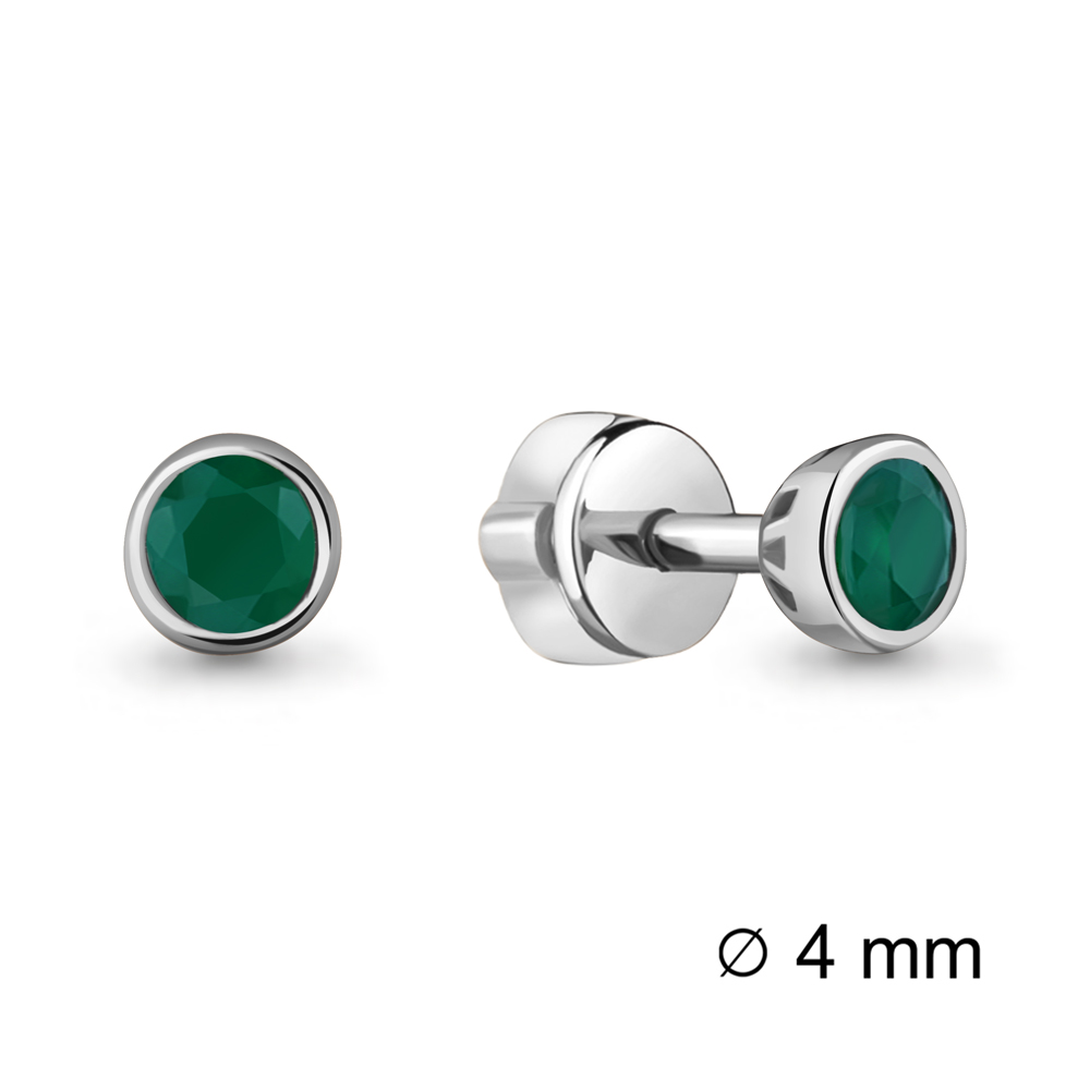 4407109 Серьги из Серебра с агатами
