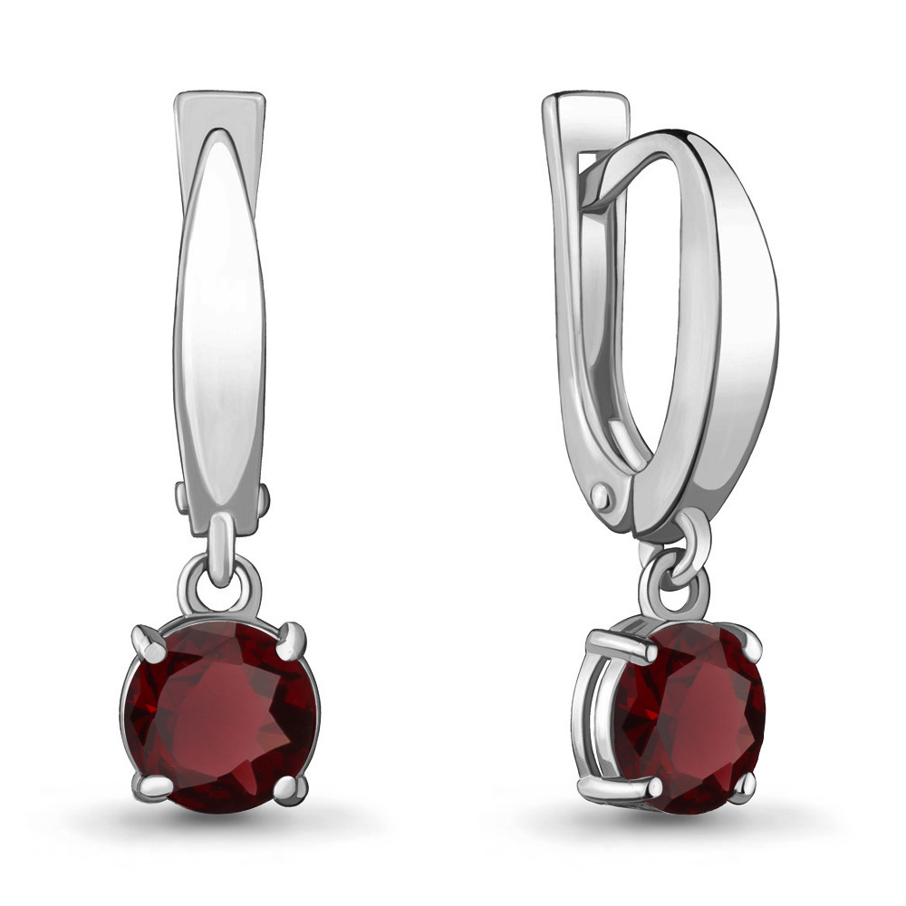 4409503 Серьги из Серебра с гранатами