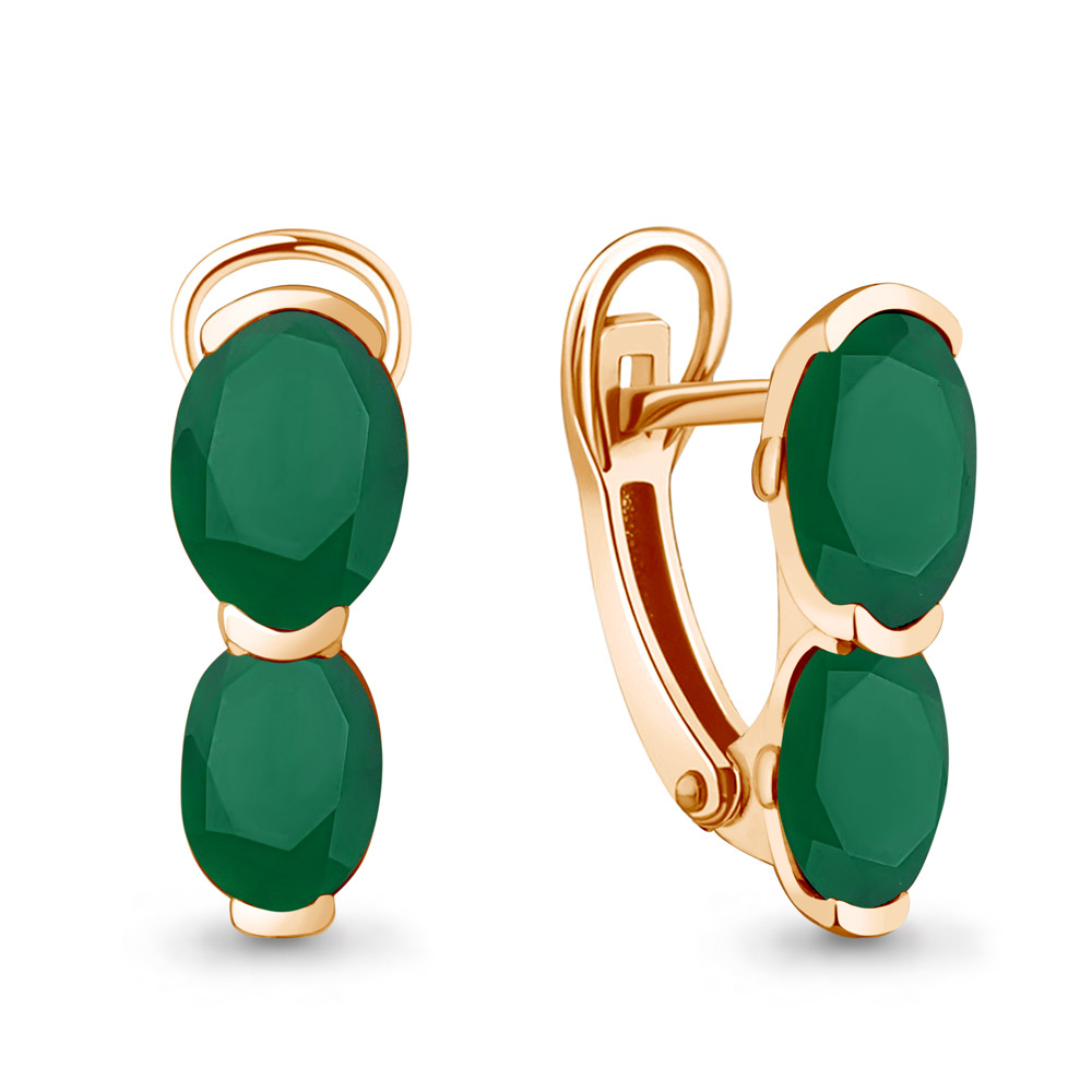 4414209 Серьги из Золота с агатами