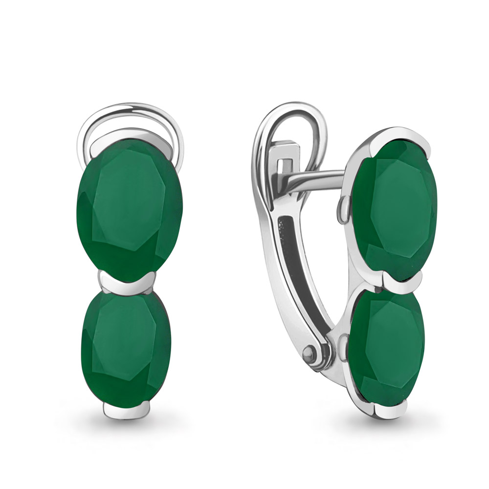 4414209 Серьги из Серебра с агатами