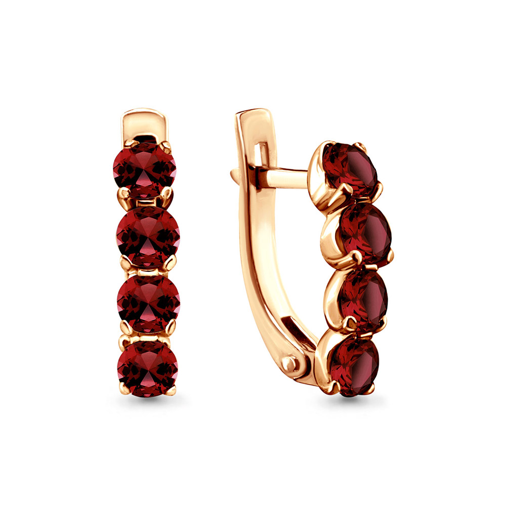 4416003 Серьги из Золота с гранатами