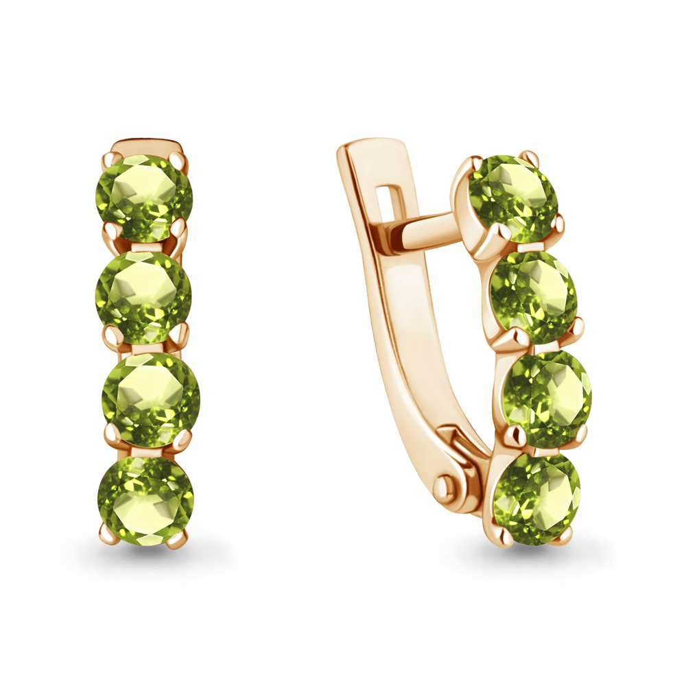 4416007 Серьги из Золота с хризолитами