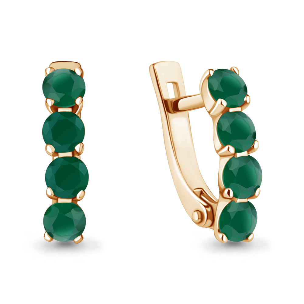 4416009 Серьги из Золота с агатами