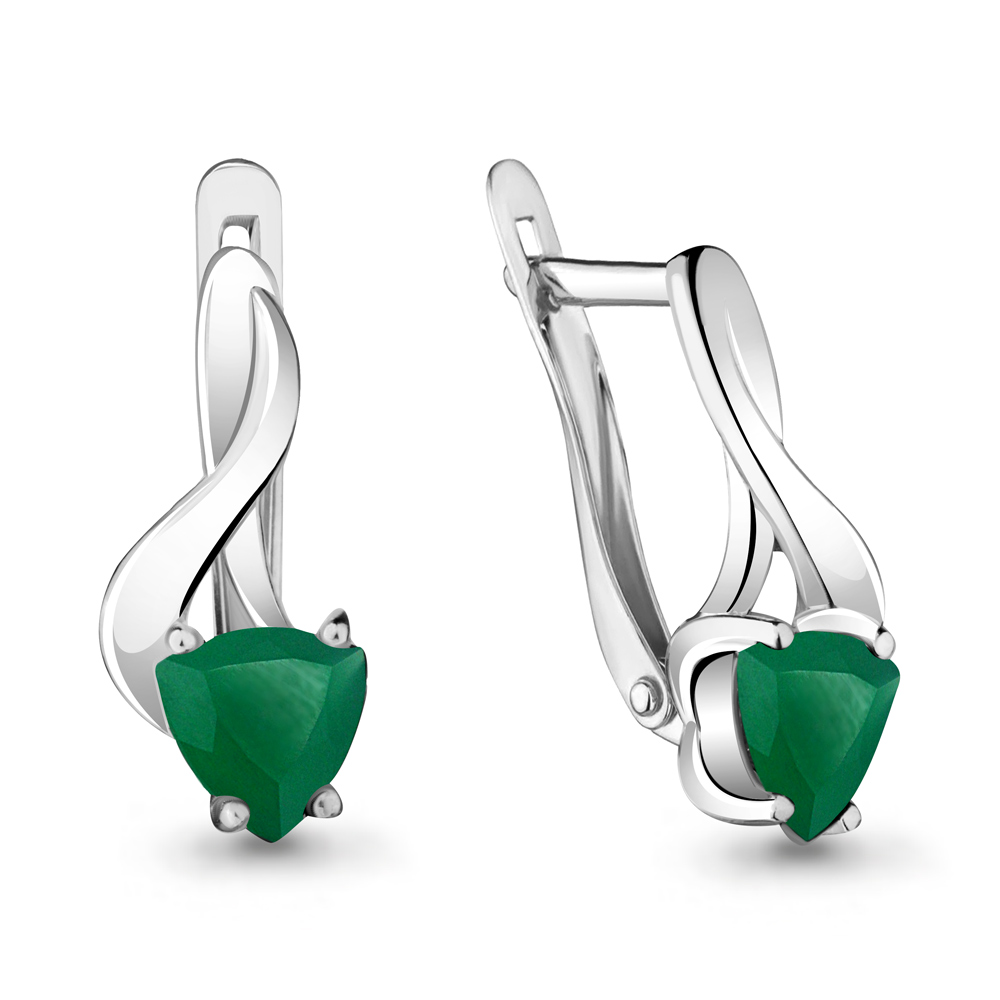 4419409 Серьги из Серебра с агатами