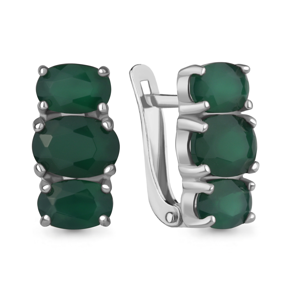 4429509 Серьги из Серебра с агатами