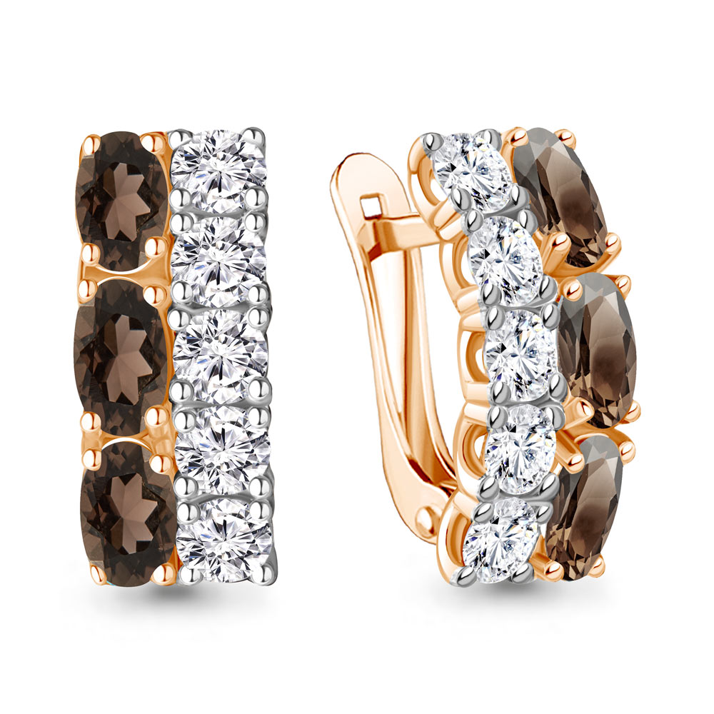 4429601А Серьги из Золота с фианитами