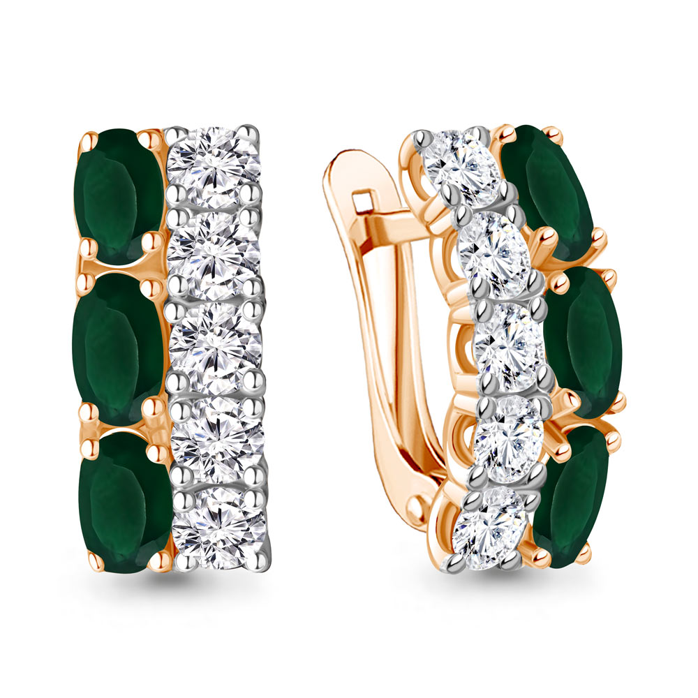 4429609А Серьги из Золота с фианитами