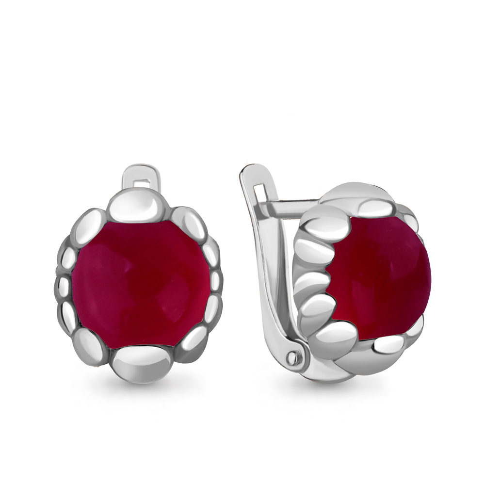 4448526 Серьги из Серебра с агатами