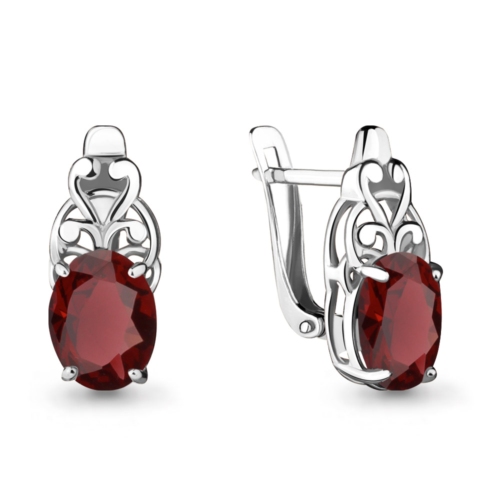 4476003 Серьги из Серебра с гранатами