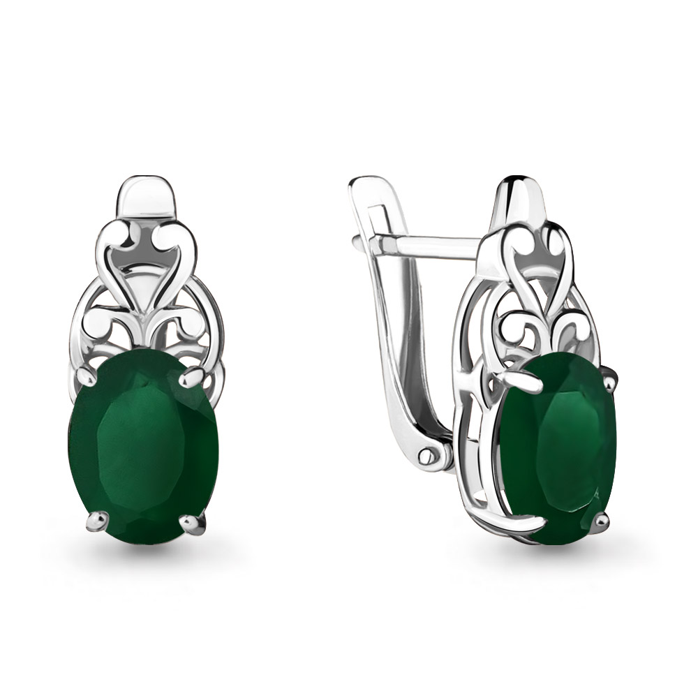 4476009 Серьги из Серебра с агатами