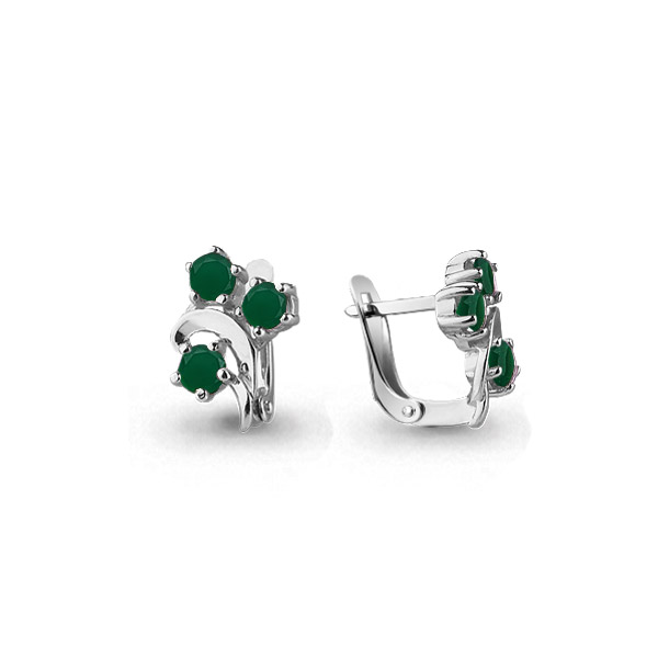 4476209 Серьги из Серебра с агатами