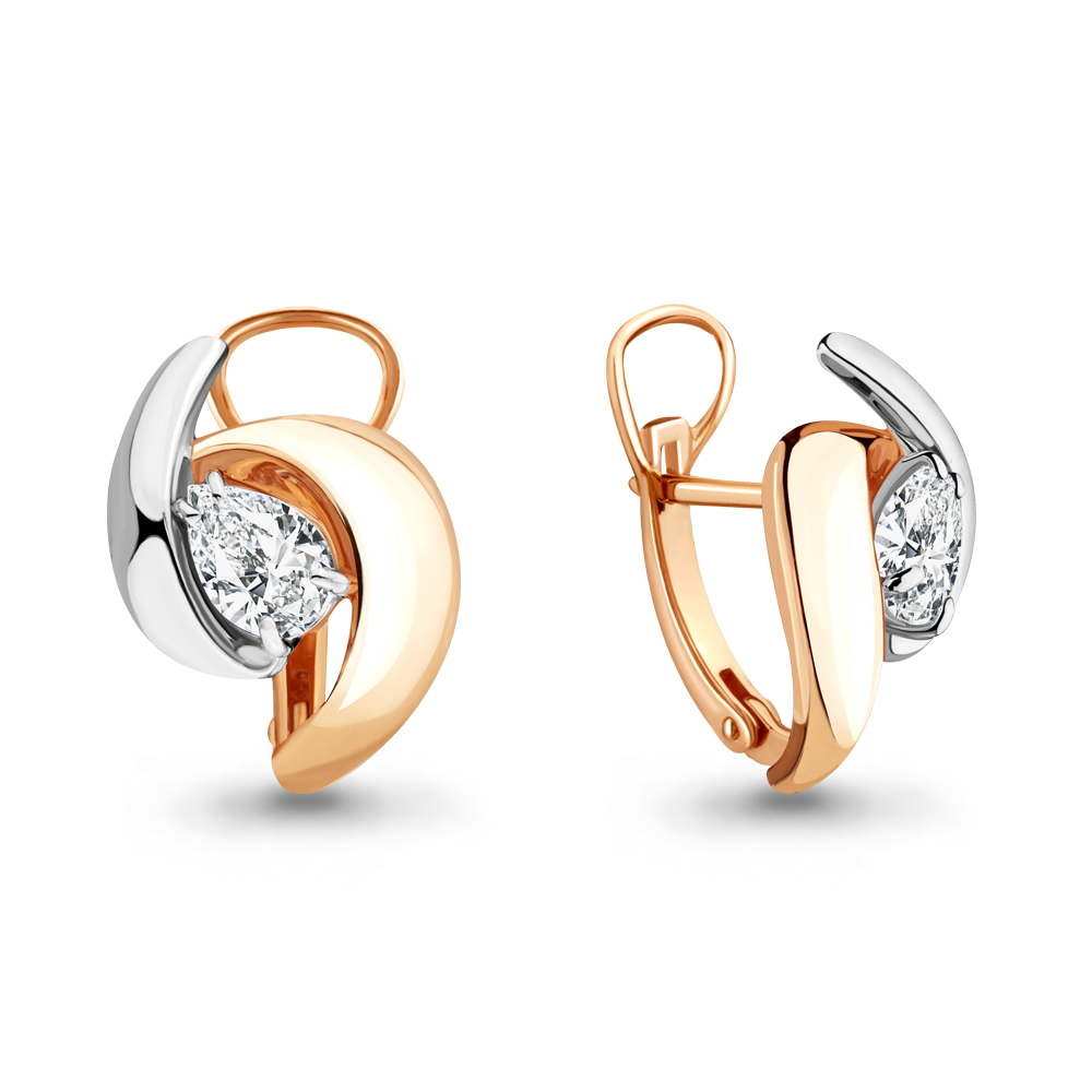 448941 Серьги из Золота с фианитами