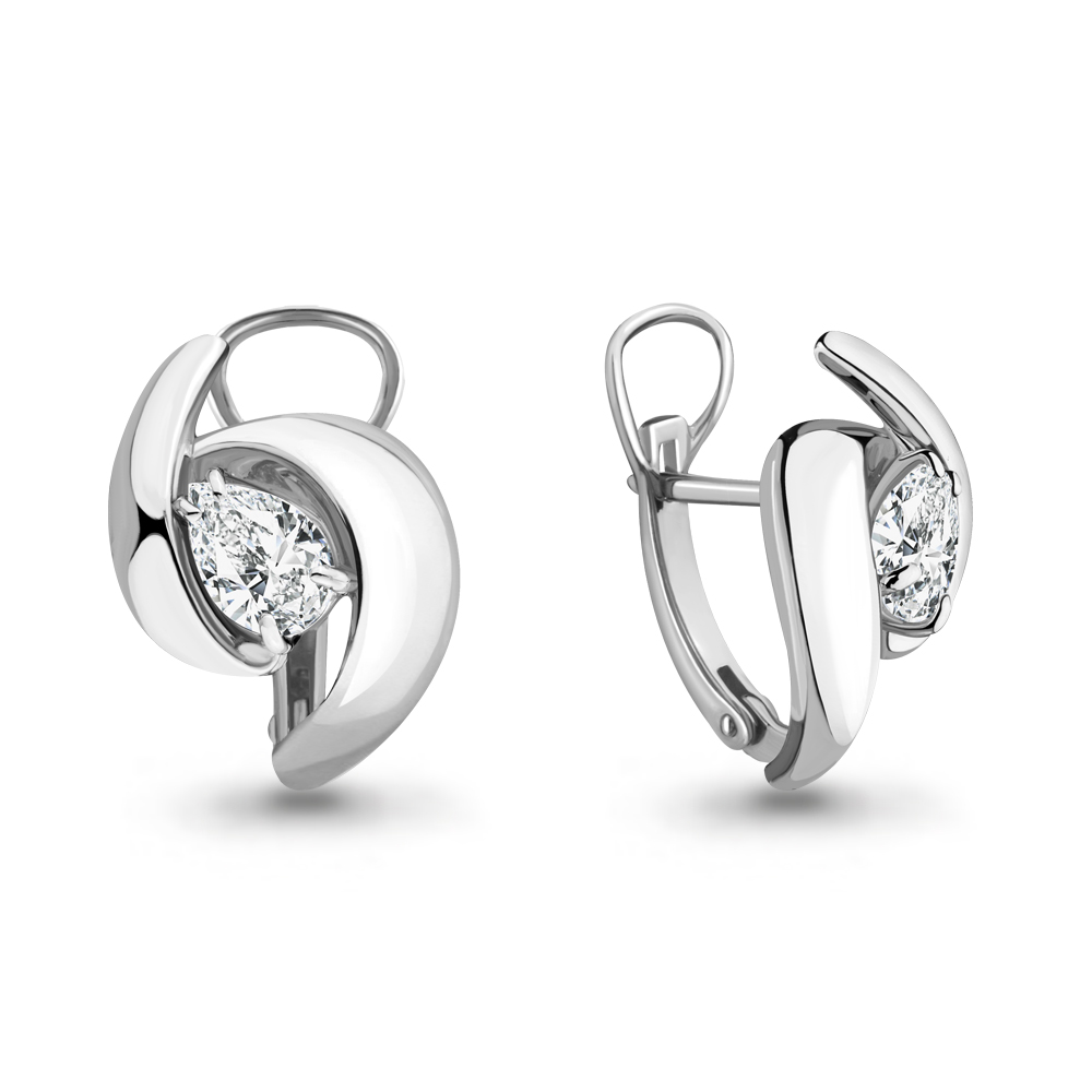 448941 Серьги из Серебра с фианитами