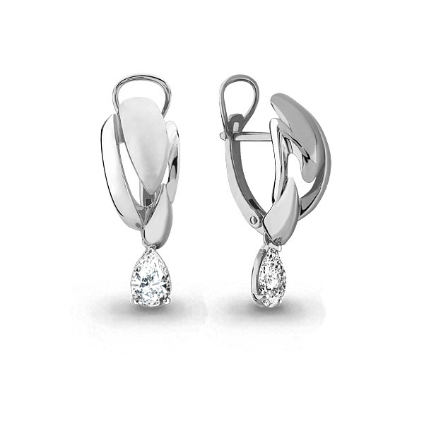 448961 Серьги из Серебра с фианитами