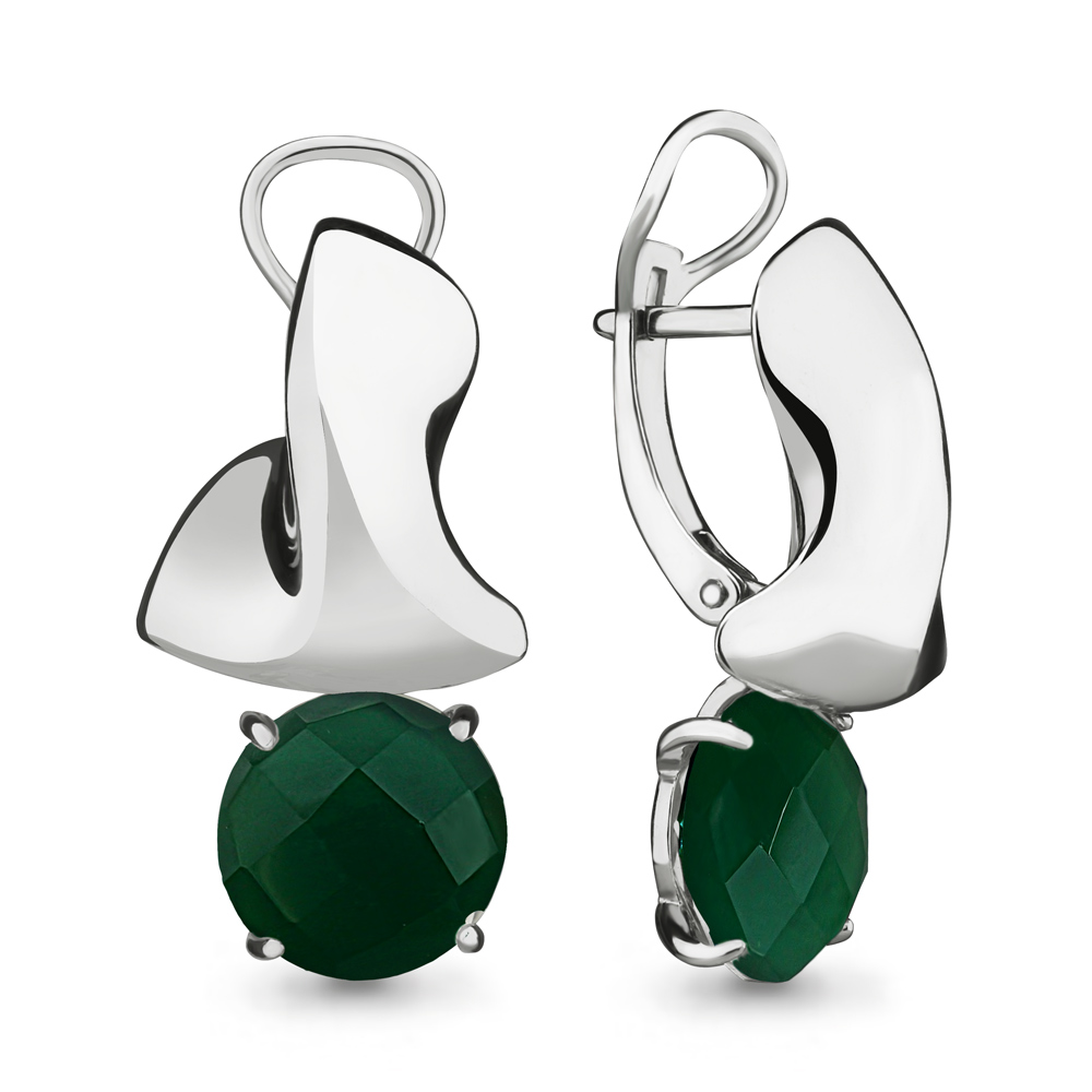 4494109 Серьги из Серебра с агатами