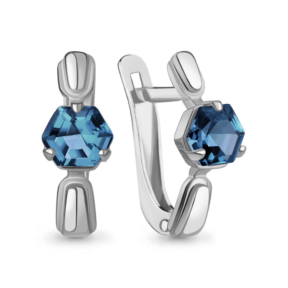 45000893 Серьги из Серебра с нанотопазами лондон