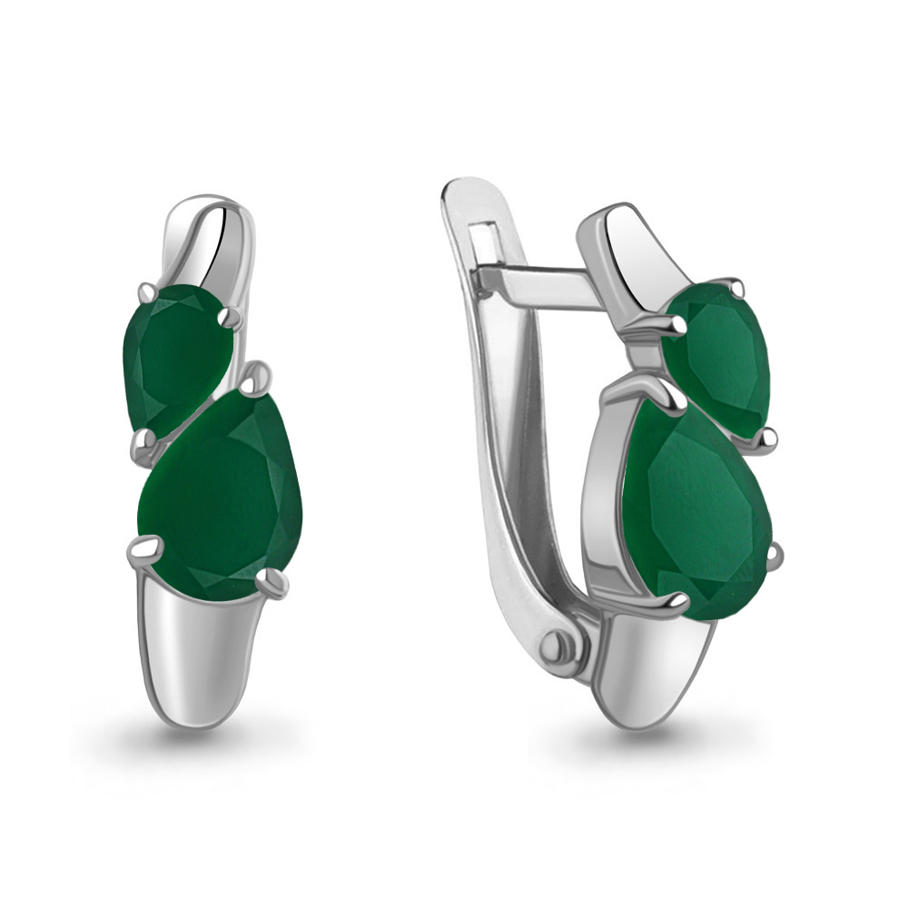 45001309 Серьги из Серебра с агатами