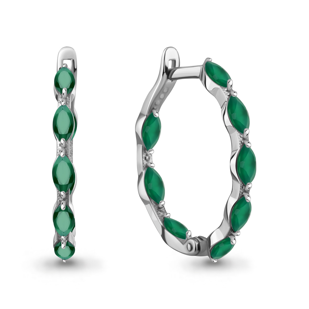 45001709 Серьги из Серебра с агатами