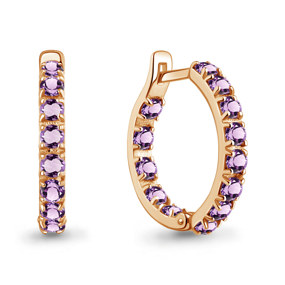 45001804 Серьги из Золота с аметистами