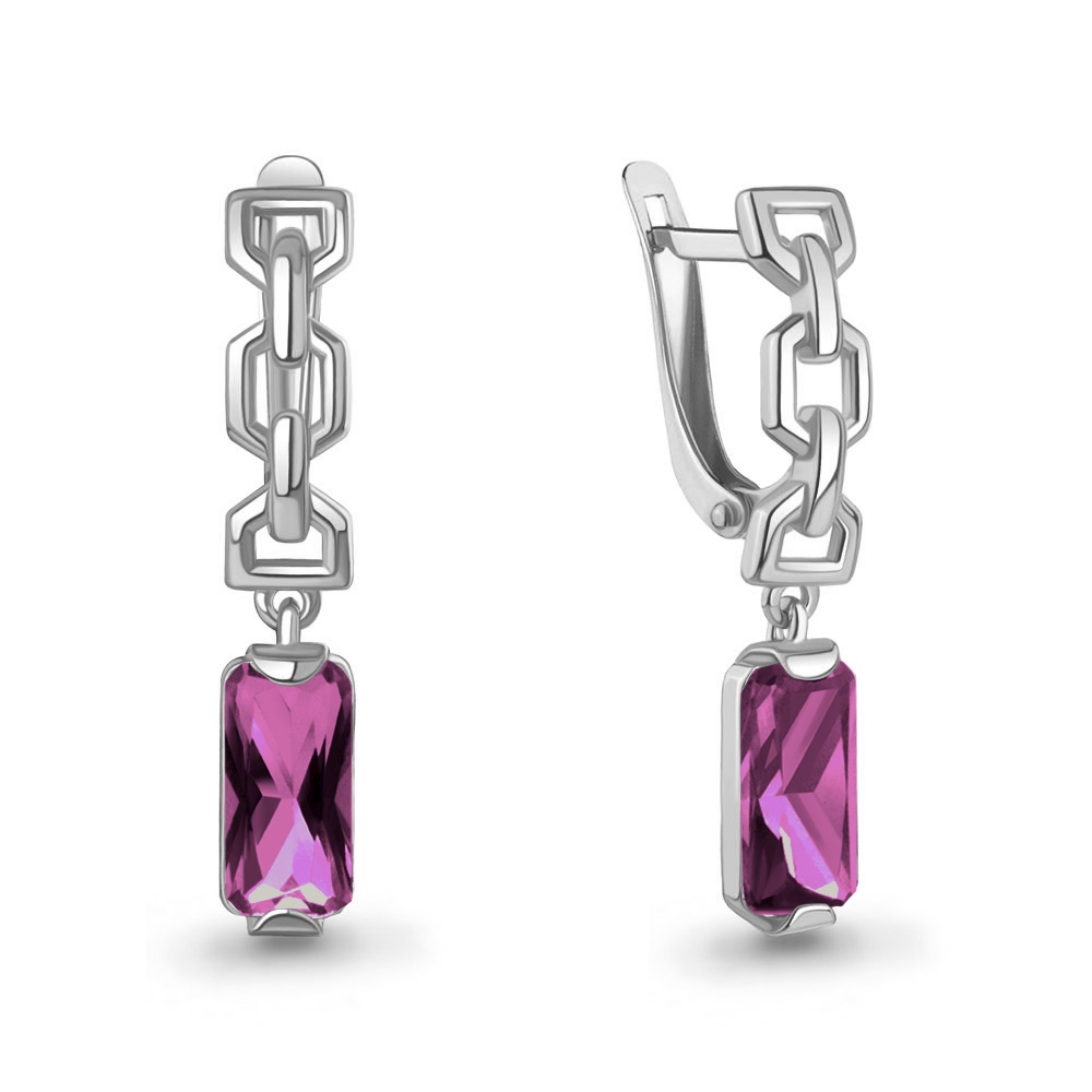 45009384 Серьги из Серебра с наноаметистами иск.