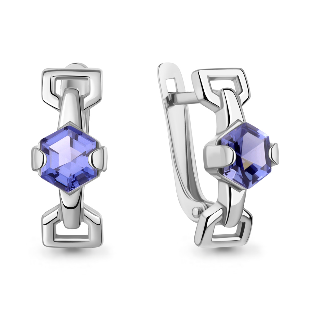 450094603 Серьги из Серебра с нанотанзанитами иск.